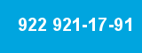 922 921-17-91 922 921-17-91